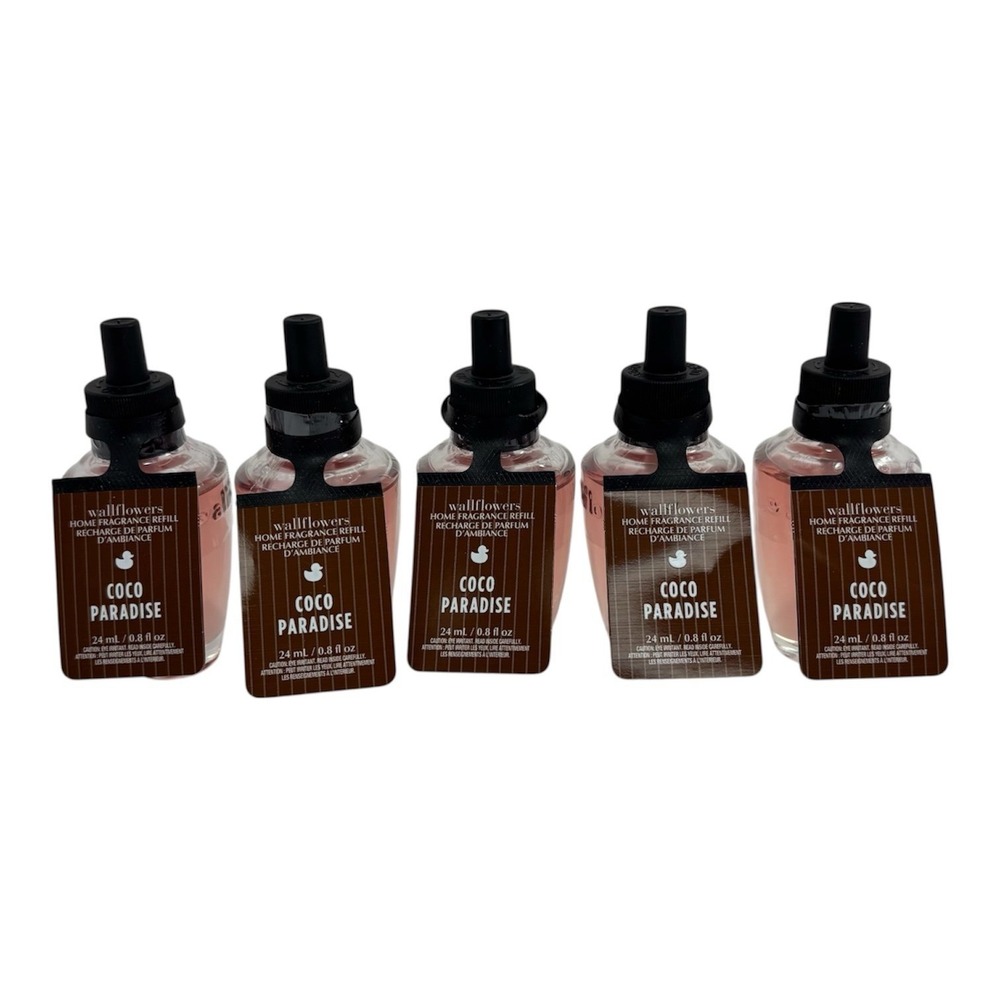 Bath & Body Works Coco Paradise Wallflowers Refill Set of 5 Tropical Coconut